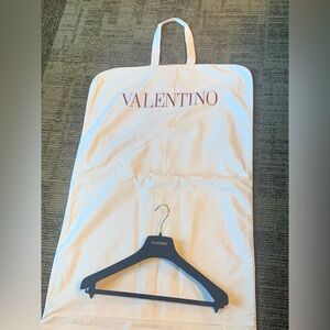 Valentino White Garment Bag with Valentino Black Hanger